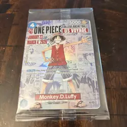 One Piece Monkey D. Luffy US Voyage College Basketball Promo Card (Sealed New) - Image 1