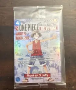 One Piece Monkey D. Luffy US Voyage College Basketball Promo Card (Sealed New) - Image 2