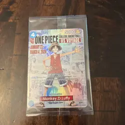 One Piece Monkey D. Luffy US Voyage College Basketball Promo Card (Sealed New) - Image 3