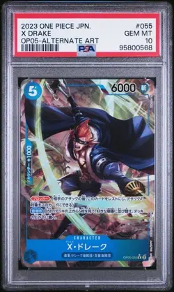 One Piece Japanese X Drake OP05-055 Alt Art Awakening of the New Era PSA 10 - Image 1