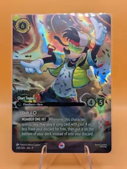 Max Goof Chart Topper Gradeable Enchanted Foil 230/204 Fabled Disney 230 Lorcana - Image 1
