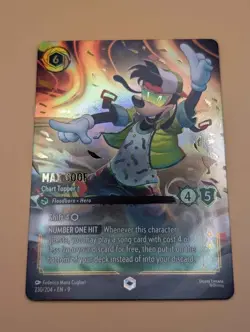Max Goof Chart Topper Gradeable Enchanted Foil 230/204 Fabled Disney 230 Lorcana - Image 2