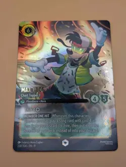 Max Goof Chart Topper Gradeable Enchanted Foil 230/204 Fabled Disney 230 Lorcana - Image 3