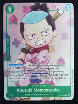 Kouzuki Momonosuke OP01-041 R Alt Art - One Piece Card #4M - Image 1
