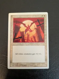 Crusade 1997 MTG 5th Edition Enchantment, BANNED Lightly Played - Image 1