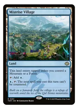 1x MTG Mistrise Village - Tarkir Rare Land! NM Mint! - Image 1
