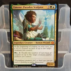 Magic: The Gathering Zimone, Paradox Sculptor Green Blue Legendary Creature FDN - Image 1
