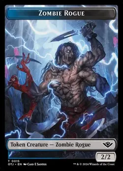 1x Zombie Rogue - Token NM Eng MTG - Outlaws Thunder Junction - Image 1