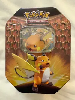 Pokemon TCG: 2019 Hidden Fates Tin - Raichu GX artwork (New and Sealed) - Image 1
