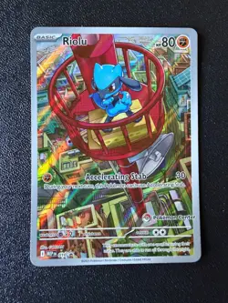 POKEMON TCG - MEGA EVOLUTION PROMOS - RIOLU 010 POKEMON CENTER STAMP - Image 1