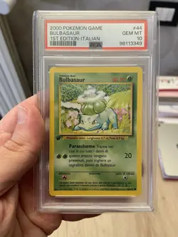 Pokemon PSA 10 Bulbasaur #44 1ST EDITION Set Base Italian ITA | First Edition - Image 1
