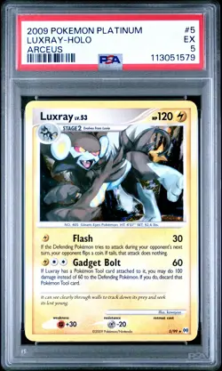 2009 POKEMON PLATINUM ARCEUS #5 LUXRAY-HOLO PSA 5 - Image 1