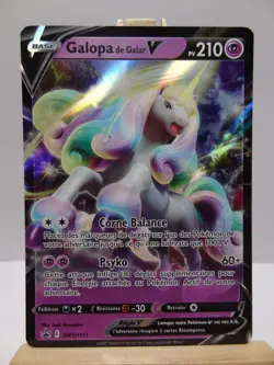 Carte Pokemon " Galopa de Galar V " Promo - SWSH111 - Epee & Bouclier - FR - Image 1
