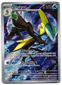 Inteleon 142/132 - 🌊 Mega Evolution Illustration Rare Pokemon TCG 🖤 - NM - Image 1
