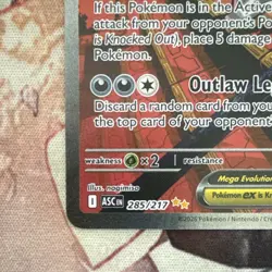 Pokemon Mega Scrafty EX 285/217 ASCEN Full Art Holo Rare 330 HP ENG - Image 4