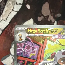 Pokemon Mega Scrafty EX 285/217 ASCEN Full Art Holo Rare 330 HP ENG - Image 5