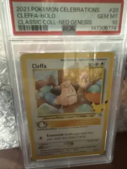 2021 Pokemon Celebrations Classic Collection Cleffa 20/111 PSA 10 Gem Mint - Image 1