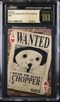 2012 One Piece Wanted Deck One Piece Chopper CGC 10 Ace Hearts PRISTINE - Image 1