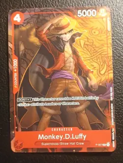 Monkey.D.Luffy P-007 Tournament Pack Vol. 1 P-007 One Piece Promotion Cards Mint - Image 1