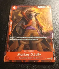 Monkey.D.Luffy P-007 Tournament Pack Vol. 1 P-007 One Piece Promotion Cards Mint - Image 4