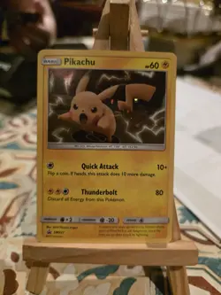 Pokemon TCG Pikachu SM227 Holo Black Star Promo Card 2019 - Image 1