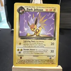 Dark Jolteon Uncommon Team Rocket 38/82 Lightning Unlimited Pokemon Card - Image 1