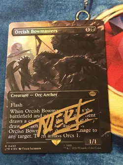 Orcish Bowmasters Miscut Foil Signed Mtg - Image 1
