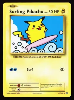 Pokemon TCG Surfing Pikachu 111/108 XY Evolutions Rare NM - Image 1