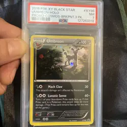 HD Swirl! Pokemon XY Black Star Promo Umbreon-Holo #XY96 PSA 7 NM. - Image 2