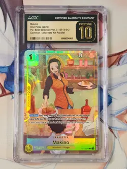 One Piece Card Game Makino ST13-012 Alt Best Selection Vol. 3 CGC 10 Pristine - Image 1