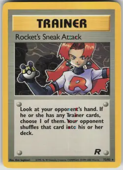 Pokemon TCG Rocket's Sneak Attack (72) Rare Team Rocket 72/82 - Image 1