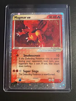 Rare Pokemon TCG Magmar ex EX Ruby and Sapphire 100/109 Holo Ultra - Image 1