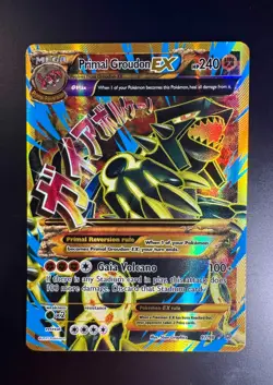Primal Groudon EX Pokemon (Shiny Full Art) 97/98 XY - Ancient Origins Holo - Image 1