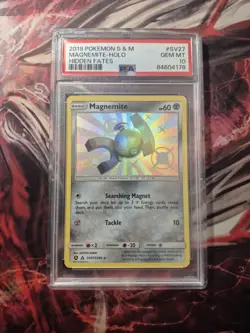 Magnemite #SV27/SV94 PSA 10 Hidden Fates Pokemon 2019 - Image 1