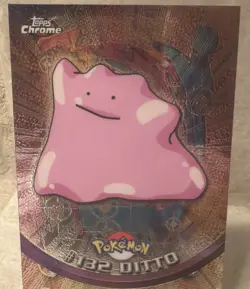 MINT 2000 Topps Chrome Pokemon TV Animation Edition Series 2 Foil #132 Ditto - Image 1