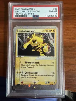 PSA 8 Pokemon TCG Electabuzz EX Ruby & Sapphire - Image 1