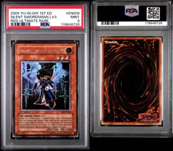 YU-GI-OH! RISE OF DESTINY EN009 SILENT SWORDSMAN LV3 PSA 9 + 3 sealed packs - Image 2
