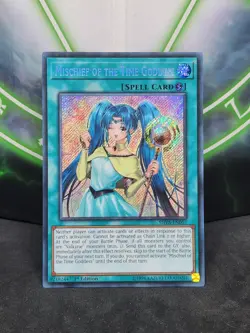 Yugioh Mischief of the Time Goddess SHVA-EN007 Secret Rare 1st Edition NM - Image 1