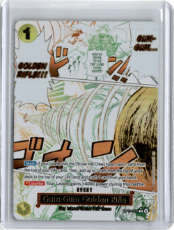 One Piece Adventure on Kami's Island Gum Gum Golden Rifle OP15-116 Alt Art NM - Image 1