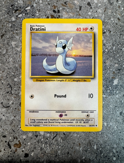 Pokemon TCG Cards Dratini 26/102 Base Set Uncommon EXC-NM - Image 1
