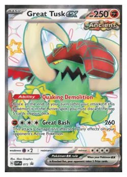 Great Tusk ex - Holo Promo SV: Scarlet & Violet Promo Cards 072 NM M034 - Image 1