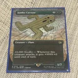 Magic The Gathering Final Fantasy Jumbo Cactuar (Borderless) Regular 0343 - Image 1