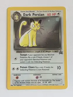 Pokemon TCG Dark Persian Promo 1999-2000 #17 Rare Holo - Image 1
