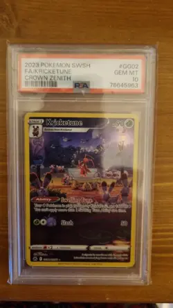 Pokemon TCG Kricketune GG02/GG70 Crown Zenith Galarian Gallery PSA 10 Gem Mint - Image 1