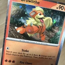 Growlithe SVP024 Holo Black Star Promo Pokemon TCG NM OFF Center Error w/ SWIRL - Image 2