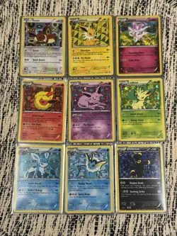 Pokemon TCG Eeveelutions Black & White Eevee Promo Set BW87-94 - Image 1