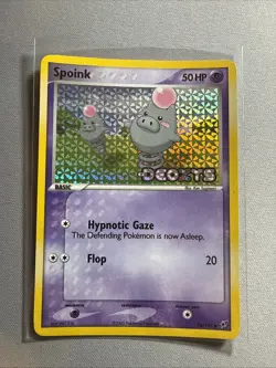 Pokemon TCG Spoink EX Deoxys Reverse Holo Common 76/107 2005 50 HP - Image 1