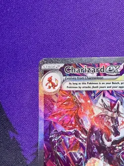 Charizard ex 234/091 SV: Paldean Fates Full Art Holo SIR Pokemon Card NM - Image 2