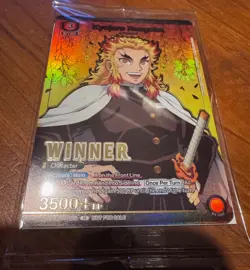 Union Arena TCG Release Event Winner Card Kyojuro Rengoku UEPR/KMY-1-089 Sealed - Image 1