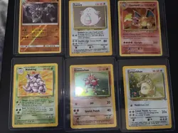 VTG. Holographic Pokemon Cards-Charizard, Hitmochan, Kangaskhan, Chansey, - Image 1